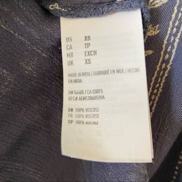 American Eagle-Periwinkle Floral Wide Leg Jumpsuit - Picture 9 of 10